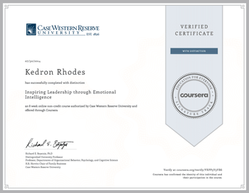 Certificate from Case Western Reserve University