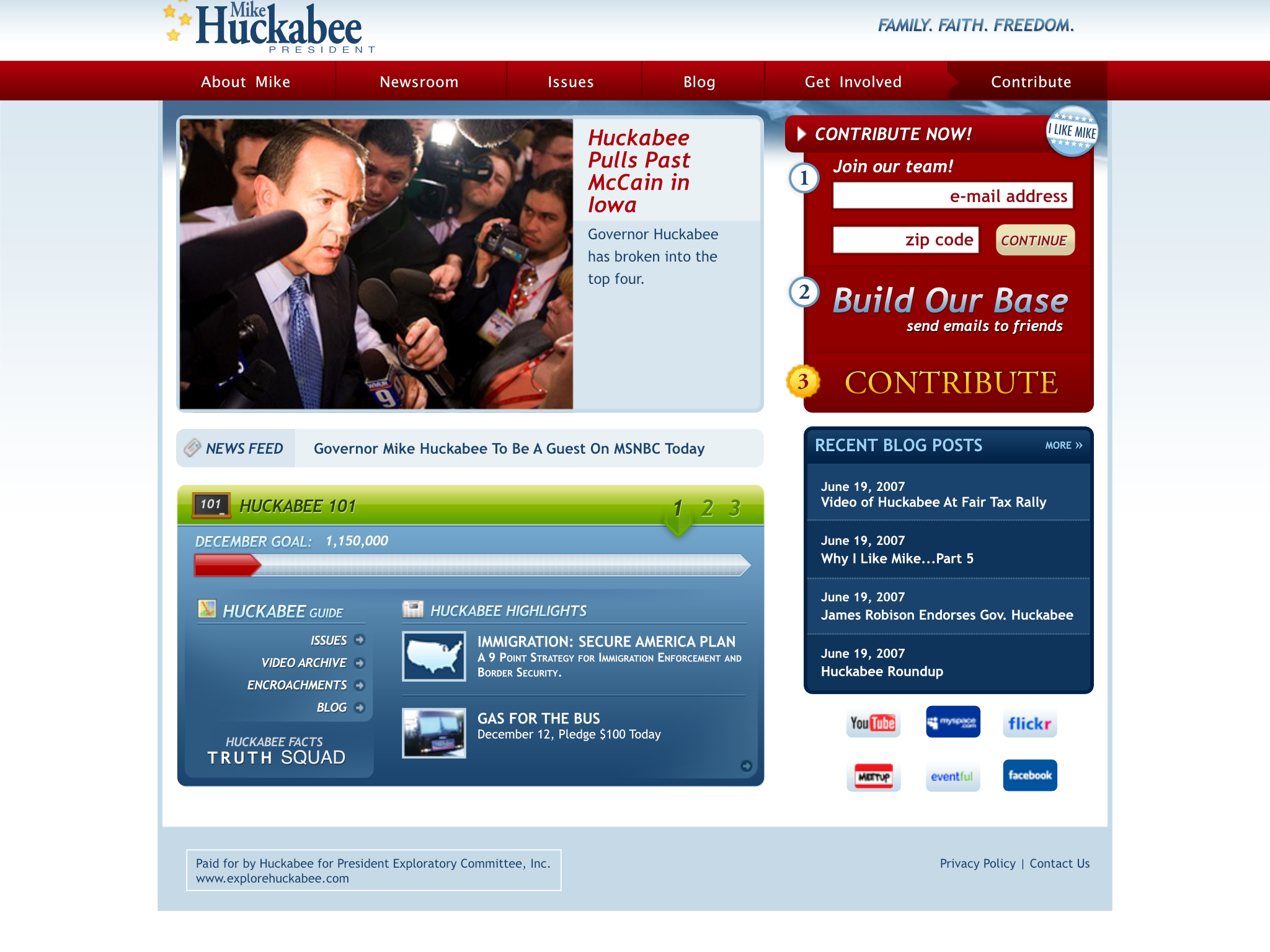 Huckabee screen shot